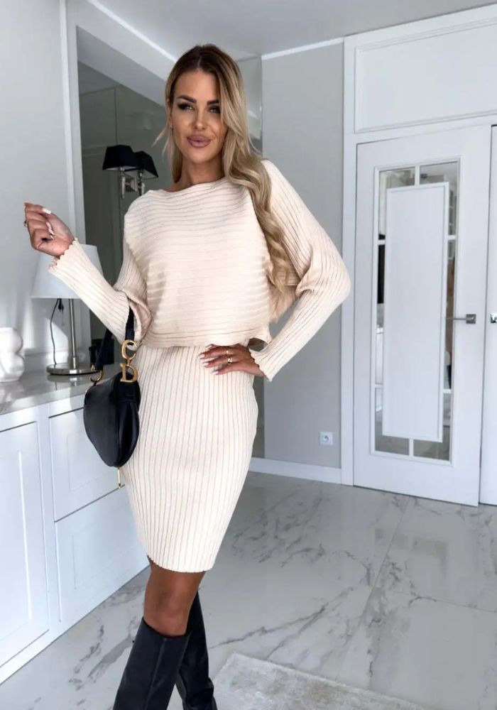 Soraya | Cropped Sweater and Dress Set