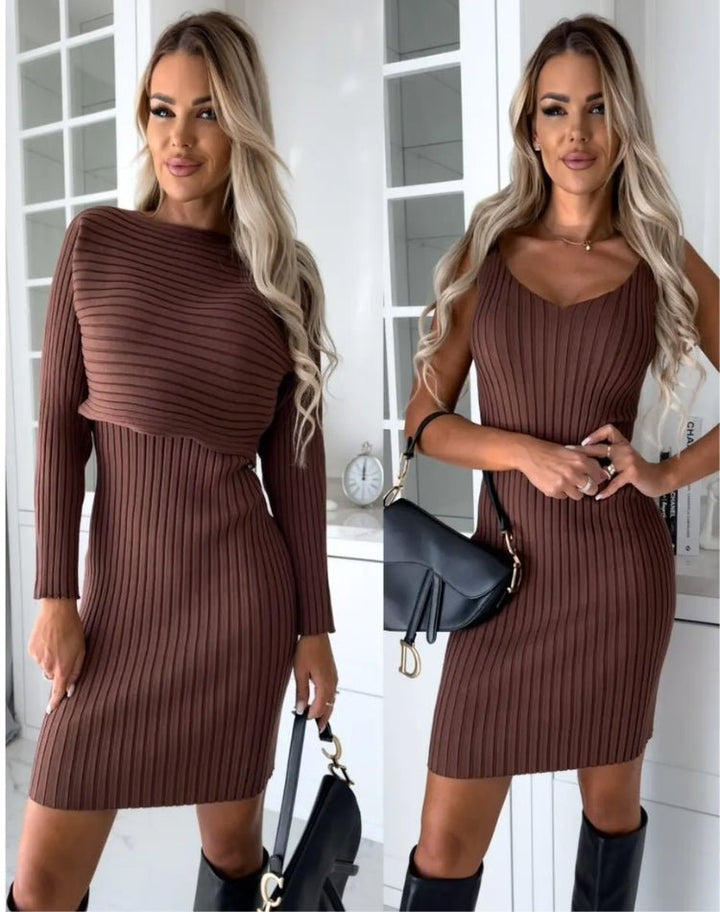 Soraya | Cropped Sweater and Dress Set